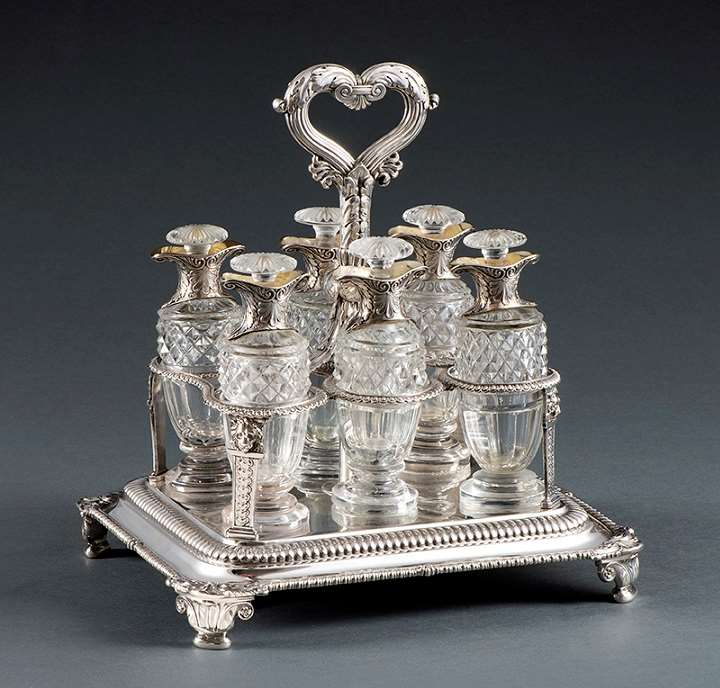 A George III Six-Bottle Cruet